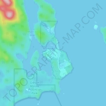 Ahousaht topographic map, elevation, terrain