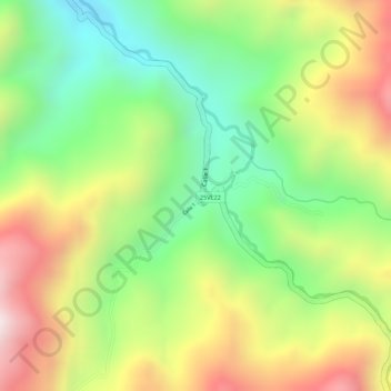 Puerto Frazadas topographic map, elevation, terrain