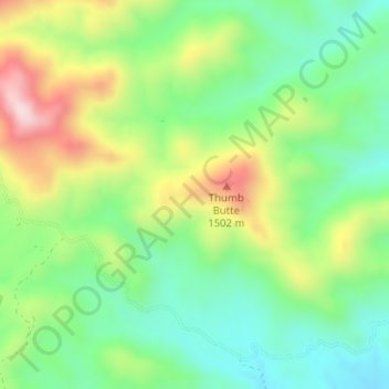 Thumb Butte topographic map, elevation, terrain