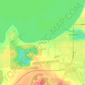 Boulder Park topographic map, elevation, terrain