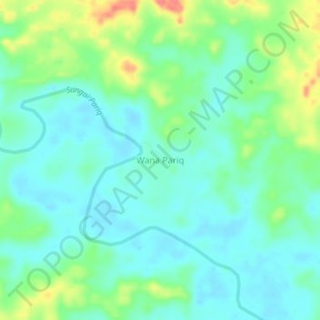 Wana Pariq topographic map, elevation, terrain
