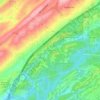 Overton topographic map, elevation, terrain