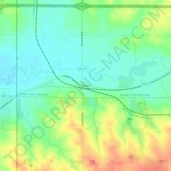Manley topographic map, elevation, terrain