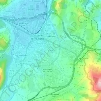 El Valle topographic map, elevation, terrain