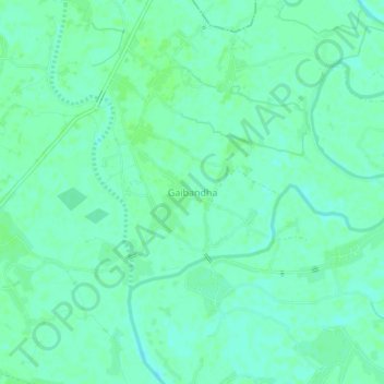 Gaibandha topographic map, elevation, terrain