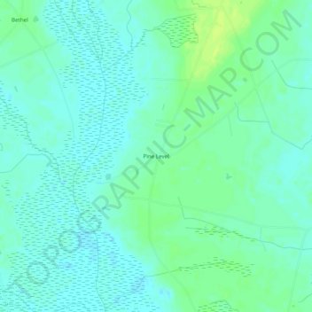 Pine Level topographic map, elevation, terrain