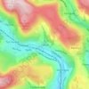 Ystrad topographic map, elevation, terrain