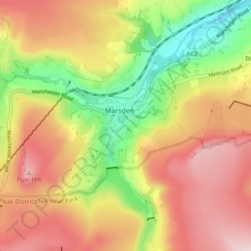 Deer Hill topographic map, elevation, terrain