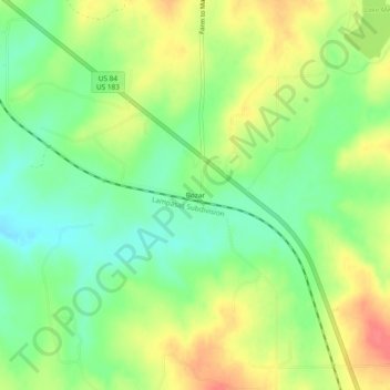Bozar topographic map, elevation, terrain