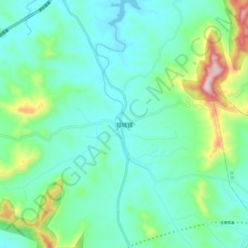 Zhengcheng topographic map, elevation, terrain