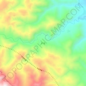 Bahai topographic map, elevation, terrain