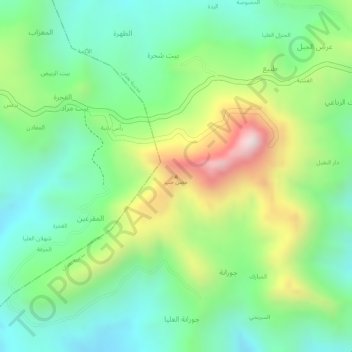 Hisn Habb topographic map, elevation, terrain