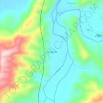 Up-uplas topographic map, elevation, terrain
