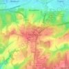 Pease Pottage topographic map, elevation, terrain