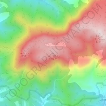 Carrascal topographic map, elevation, terrain