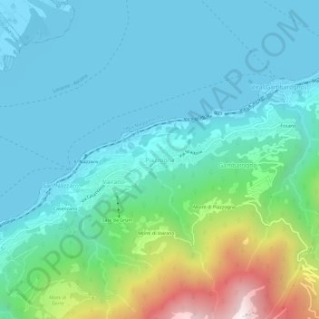 Piazzogna topographic map, elevation, terrain