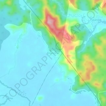 Divisoria topographic map, elevation, terrain