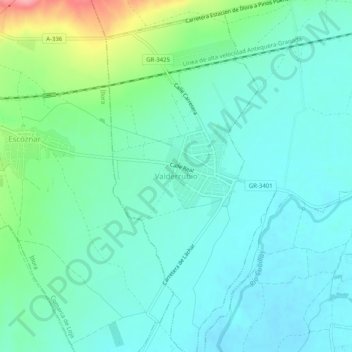 Valderrubio topographic map, elevation, terrain