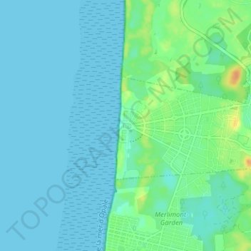 Stella-Plage topographic map, elevation, terrain