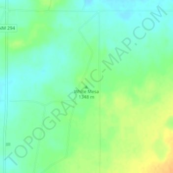 White Mesa topographic map, elevation, terrain