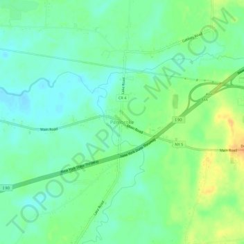 Pembroke topographic map, elevation, terrain