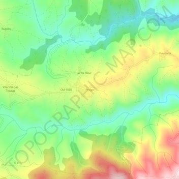 Progo topographic map, elevation, terrain