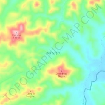 Pozo Negro topographic map, elevation, terrain