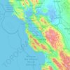 Silicon Valley topographic map, elevation, terrain