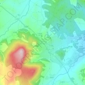 Respaldiza topographic map, elevation, terrain