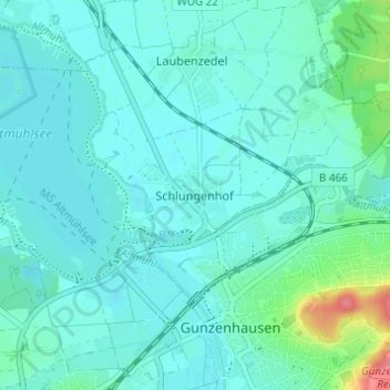 Schlungenhof topographic map, elevation, terrain