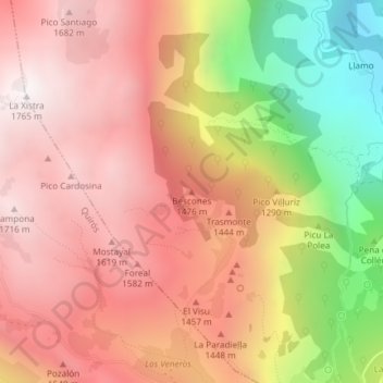 Bescones topographic map, elevation, terrain