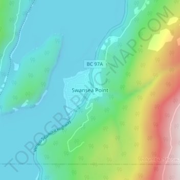 Swansea Point topographic map, elevation, terrain