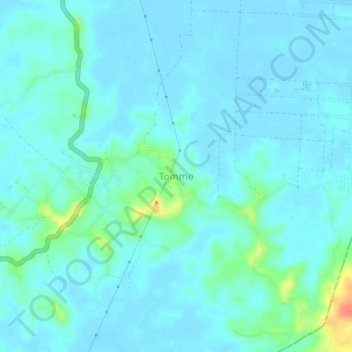 Tommo topographic map, elevation, terrain
