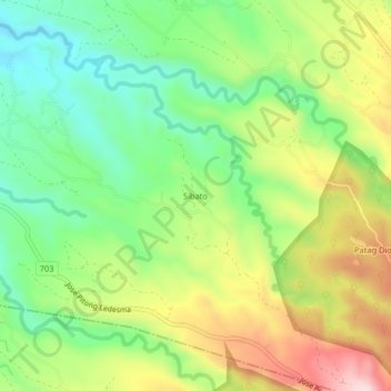 Sibato topographic map, elevation, terrain