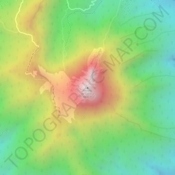 Nevado de Colima topographic map, elevation, terrain