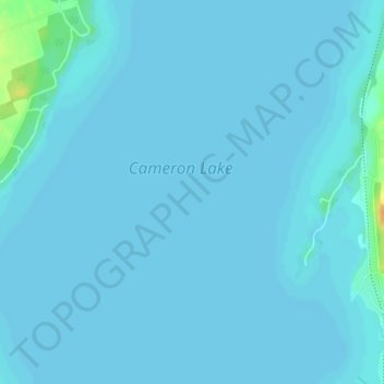Cameron Lake topographic map, elevation, terrain