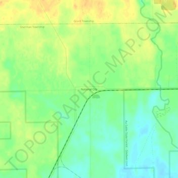 National City topographic map, elevation, terrain