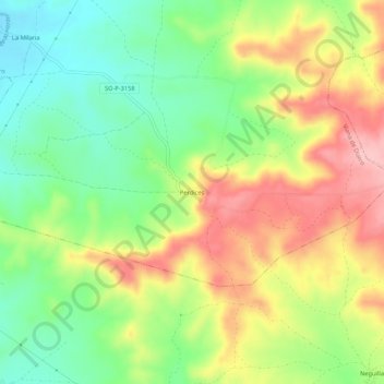 Perdices topographic map, elevation, terrain