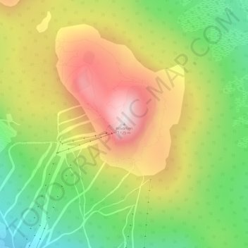 Hovärken topographic map, elevation, terrain