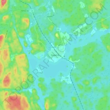 Gogama topographic map, elevation, terrain