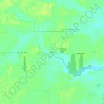 Franks topographic map, elevation, terrain