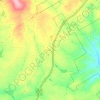 Turnerville topographic map, elevation, terrain