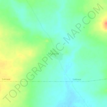 Mulawa topographic map, elevation, terrain