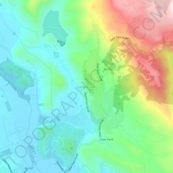 Sanitarium topographic map, elevation, terrain