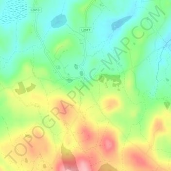 Kill topographic map, elevation, terrain