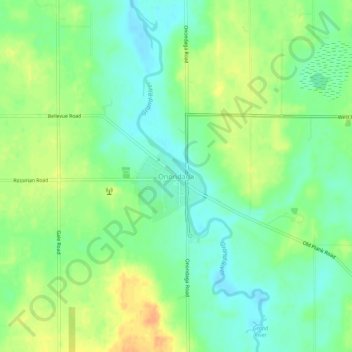 Onondaga topographic map, elevation, terrain