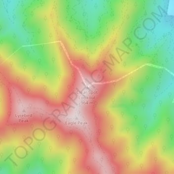 Clear Spot Lookout topographic map, elevation, terrain