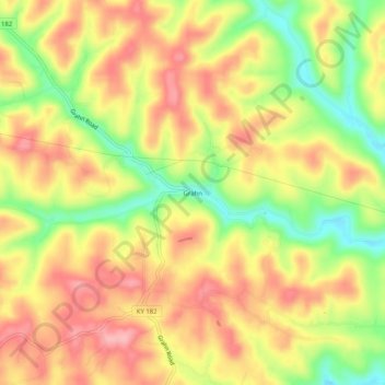 Grahn topographic map, elevation, terrain