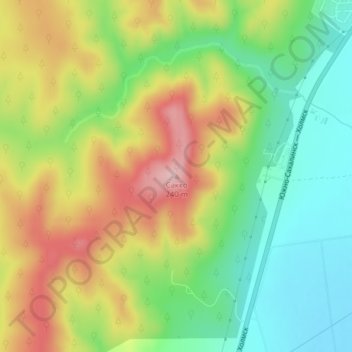 Сакко topographic map, elevation, terrain