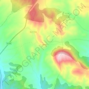 Nachá topographic map, elevation, terrain